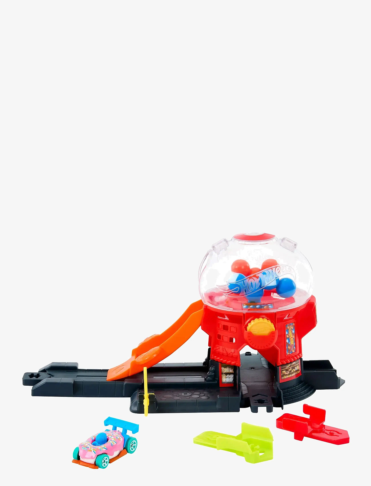 Hot Wheels - City Downtown Candy Shop Playset & 1:64 Scale Die-Cast Toy Car, Speed Snap Track - kugelbahnen - multi color - 1
