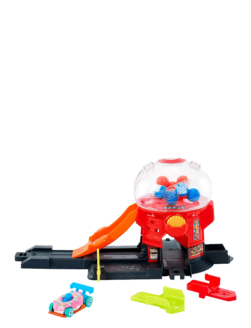 Hot Wheels - City Downtown Candy Shop Playset & 1:64 Scale Die-Cast Toy Car, Speed Snap Track - kugelbahnen - multi color - 1