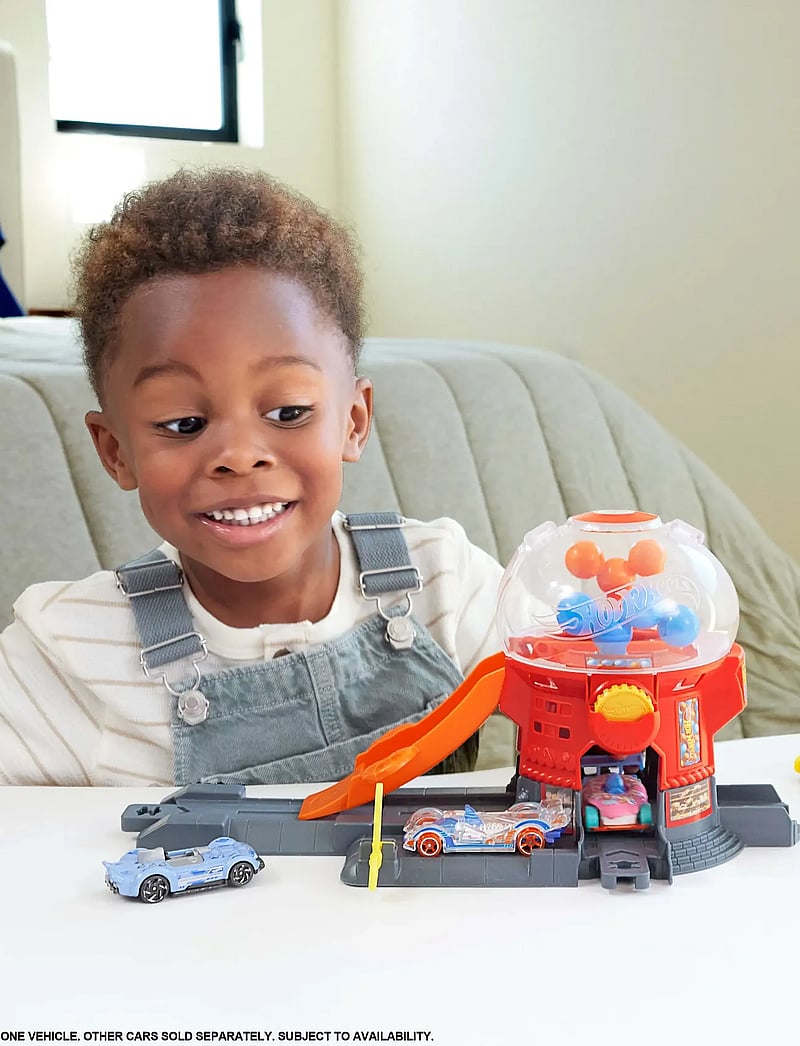 Hot Wheels - City Downtown Candy Shop Playset & 1:64 Scale Die-Cast Toy Car, Speed Snap Track - kugelbahnen - multi color - 0