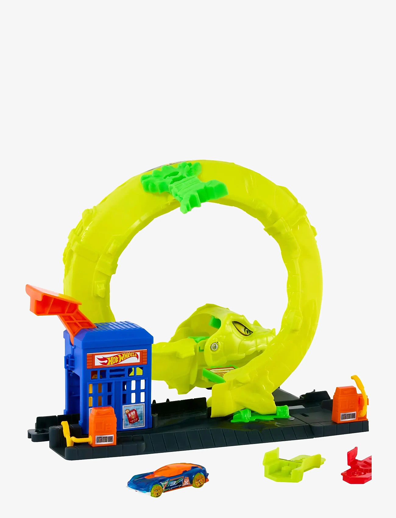 Hot Wheels - HW City Nemesis Snake Fuel Station - bilbanor - multi color - 0