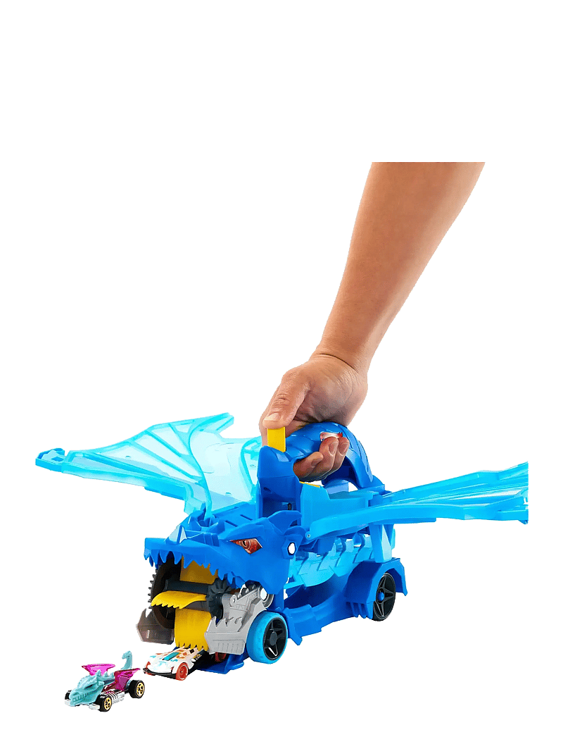 Hot Wheels - City Ultimate Dual Dragon Transporter & 2 1:64 Scale Toy Cars - spielzeugautos - multi color - 2