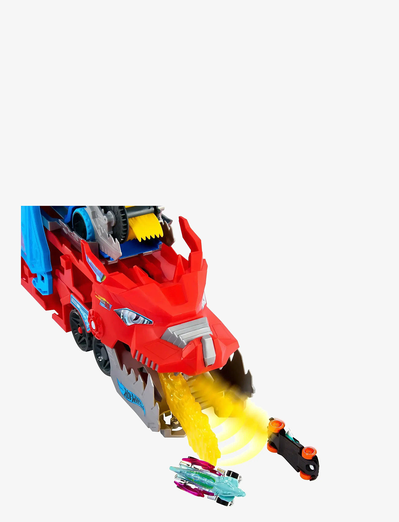 Hot Wheels - City Ultimate Dual Dragon Transporter & 2 1:64 Scale Toy Cars - toy cars - multi color - 4