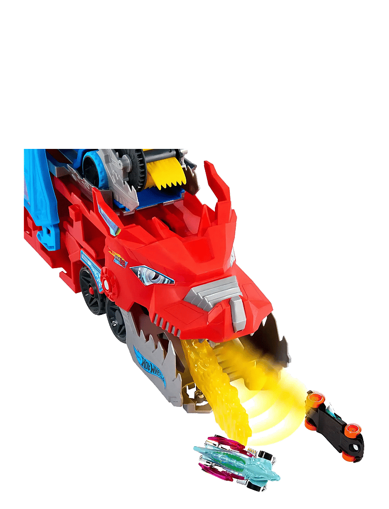 Hot Wheels - City Ultimate Dual Dragon Transporter & 2 1:64 Scale Toy Cars - spielzeugautos - multi color - 4