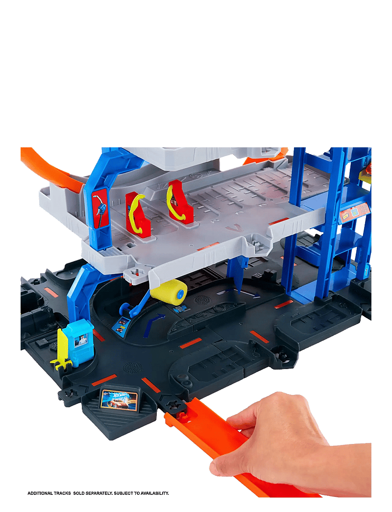 Hot Wheels - City Mega Loop Garage Playset with 1 Die-Cast Toy Car & 1 Toy Helicopter in 1:64 Scale - spiel-sets - multi color - 4