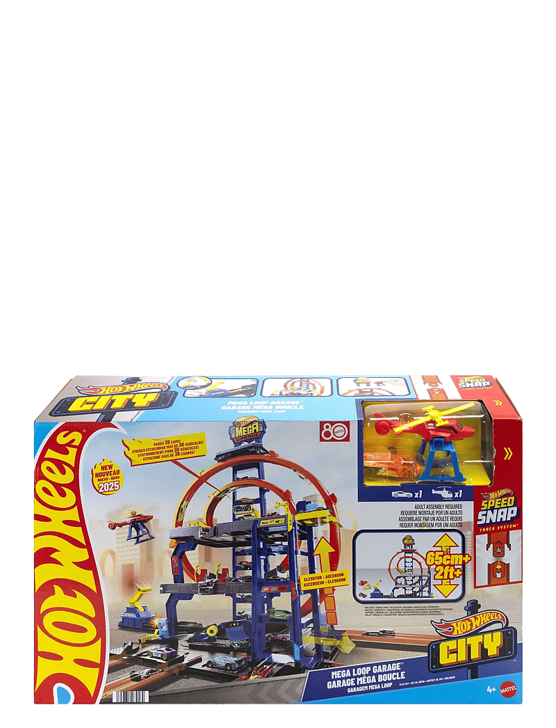 Hot Wheels - City Mega Loop Garage Playset with 1 Die-Cast Toy Car & 1 Toy Helicopter in 1:64 Scale - spiel-sets - multi color - 5