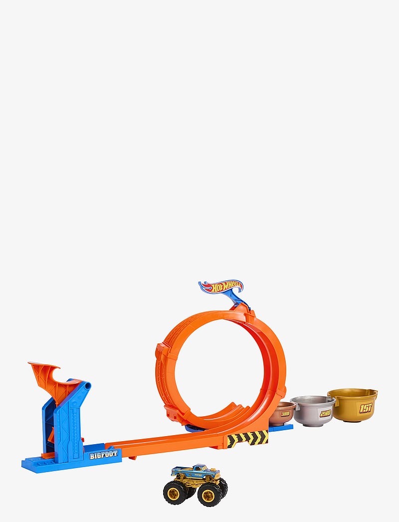 Hot Wheels - Monster Trucks Loop-And-Flip Trophy Challenge Playset & Die-Cast Bigfoot Toy Truck - rennbahnen - multi color - 1
