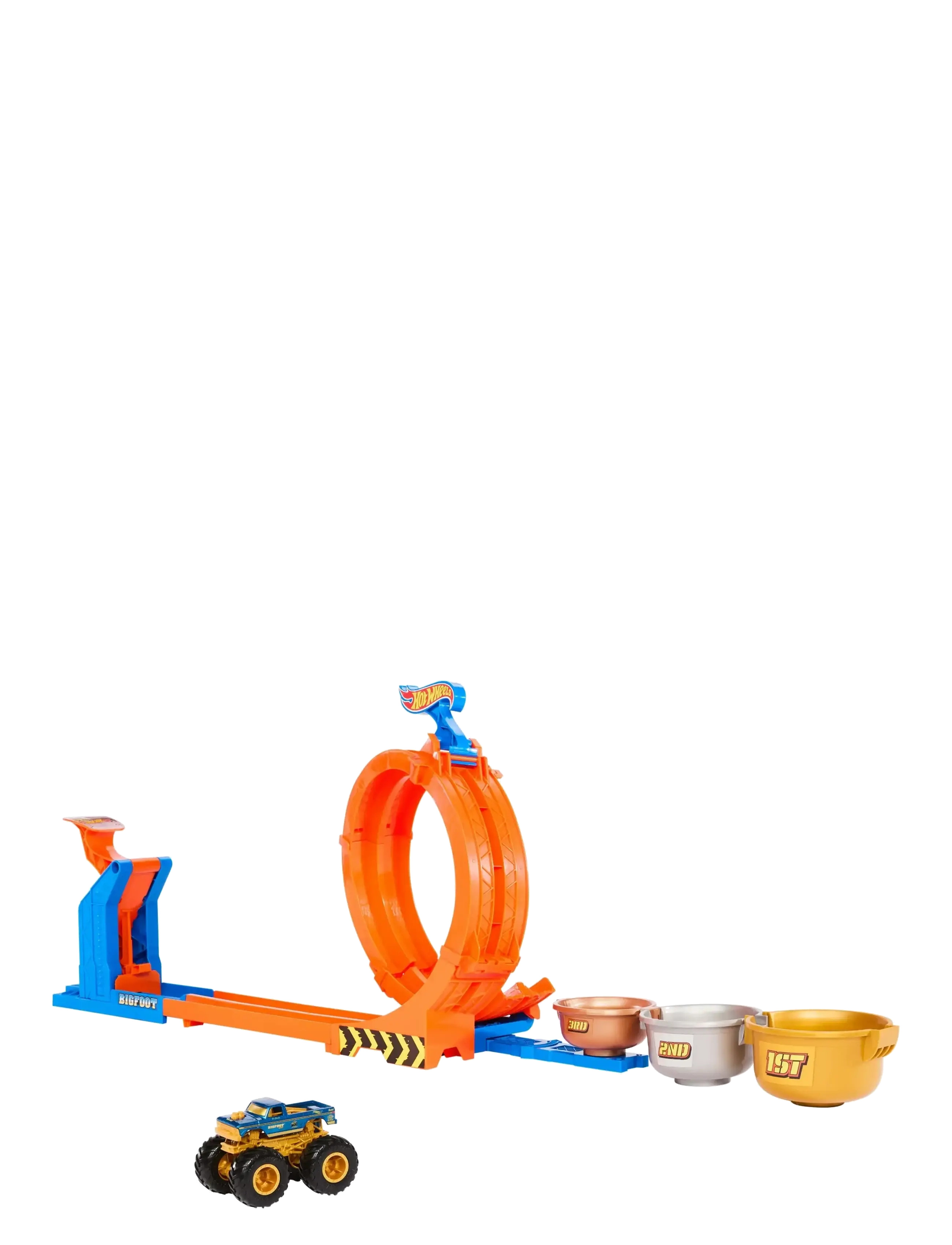 Hot Wheels - Monster Trucks Loop-And-Flip Trophy Challenge Playset & Die-Cast Bigfoot Toy Truck - rennbahnen - multi color - 1