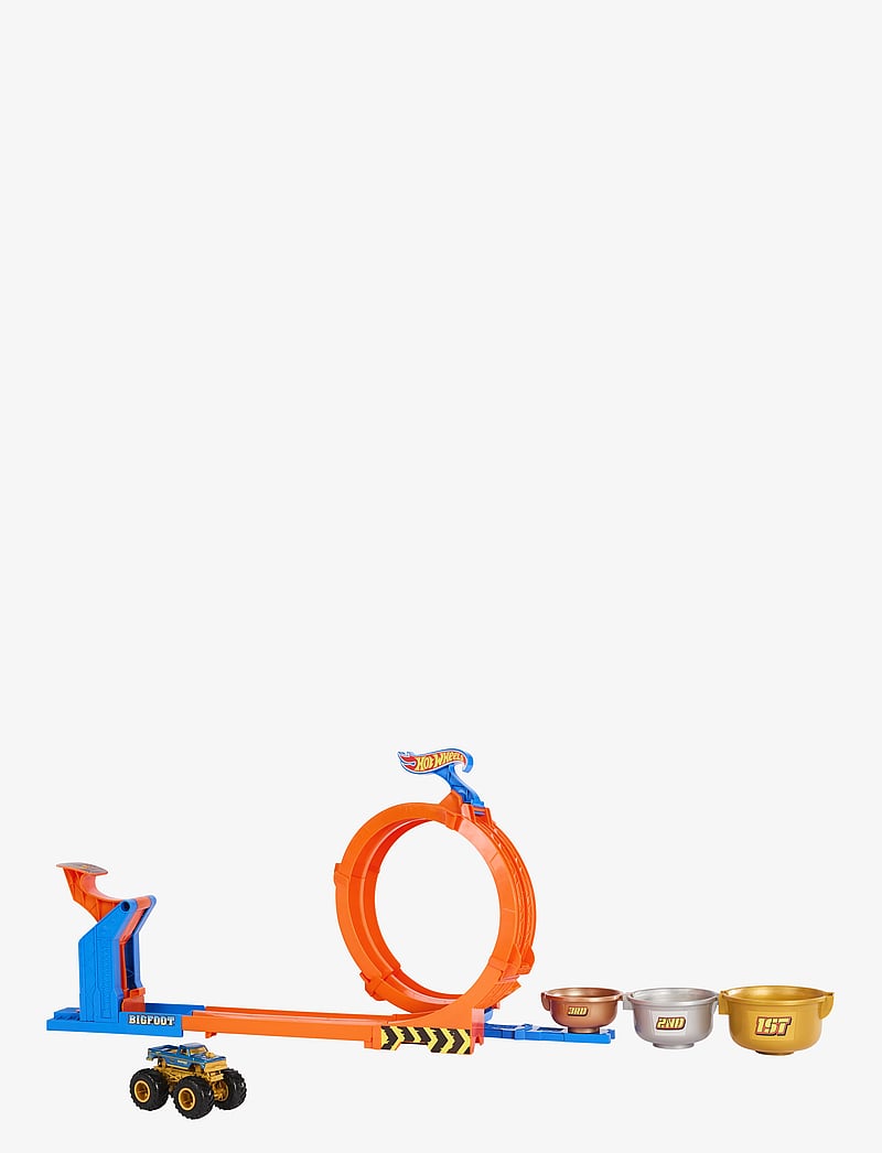 Hot Wheels - Monster Trucks Loop-And-Flip Trophy Challenge Playset & Die-Cast Bigfoot Toy Truck - rennbahnen - multi color - 3