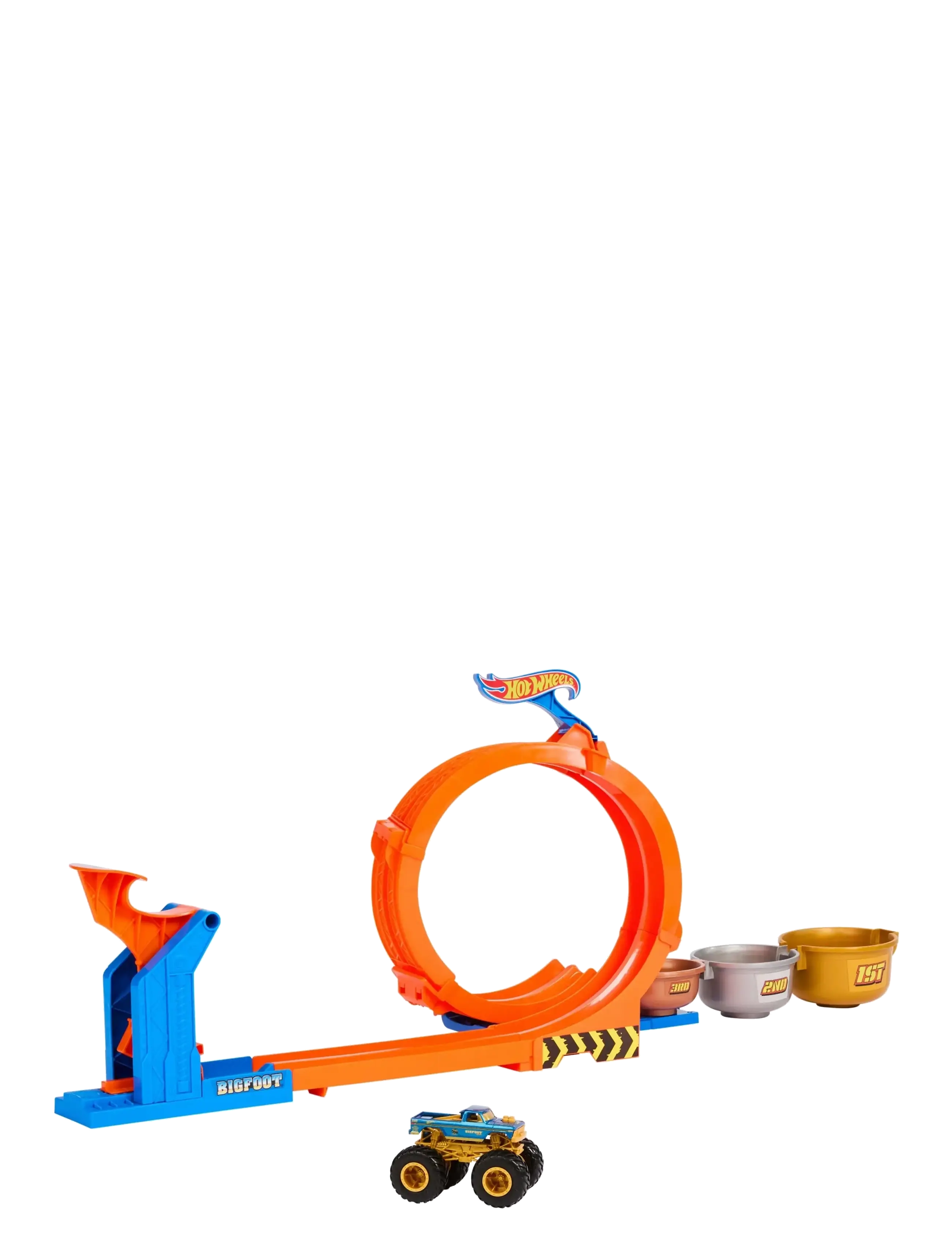 Hot Wheels - Monster Trucks Loop-And-Flip Trophy Challenge Playset & Die-Cast Bigfoot Toy Truck - rennbahnen - multi color - 2