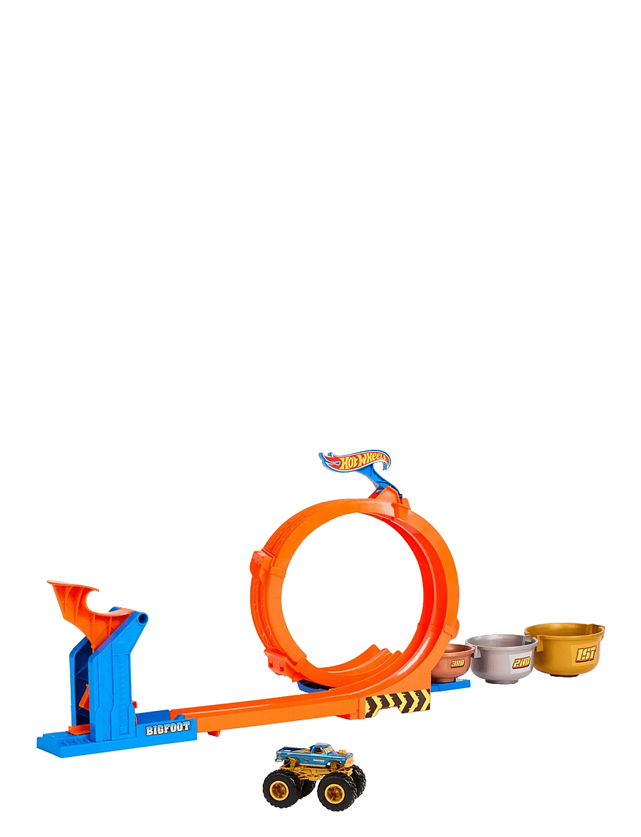 Hot Wheels - Monster Trucks Loop-And-Flip Trophy Challenge Playset & Die-Cast Bigfoot Toy Truck - rennbahnen - multi color - 2