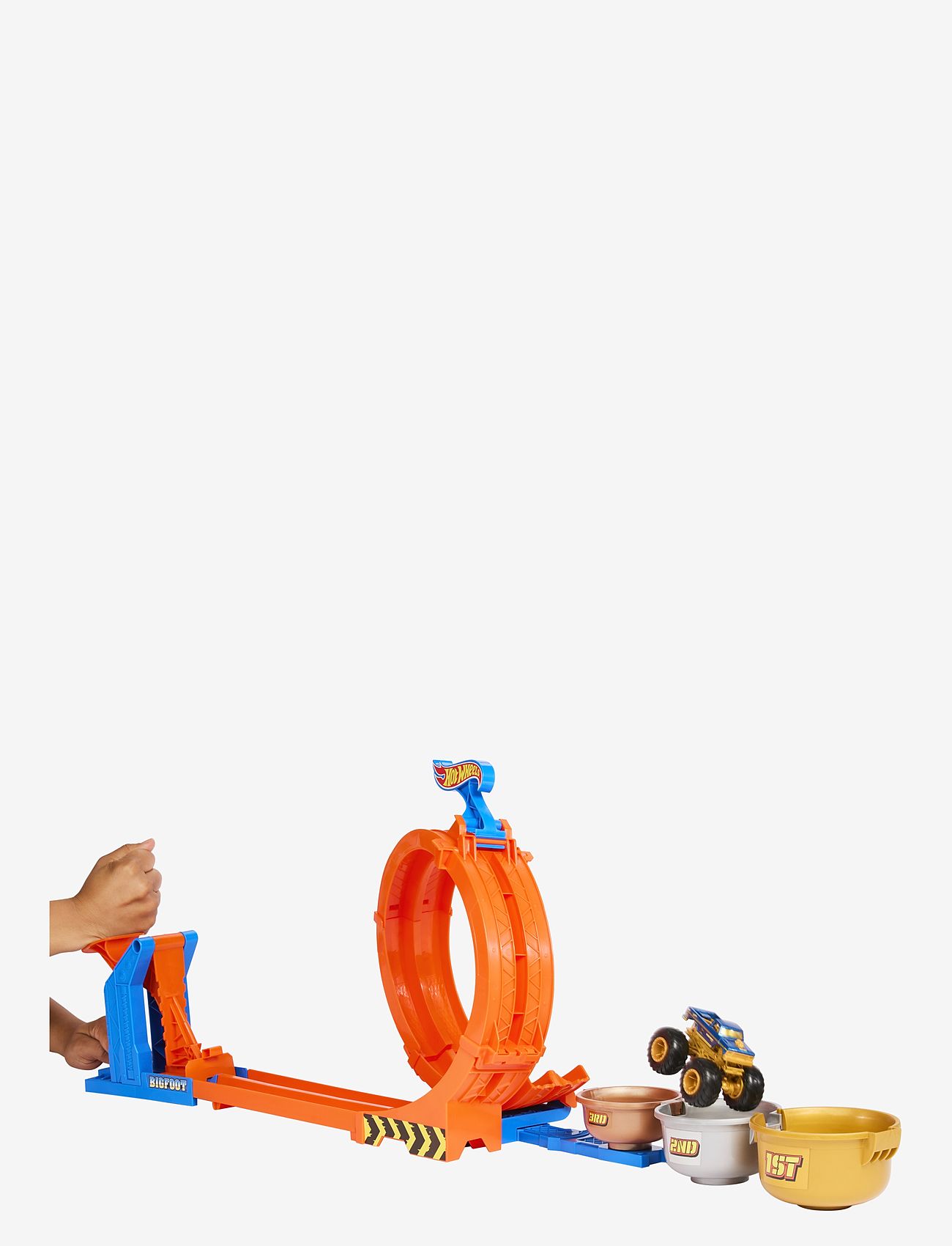 Hot Wheels - Monster Trucks Loop-And-Flip Trophy Challenge Playset & Die-Cast Bigfoot Toy Truck - rennbahnen - multi color - 4