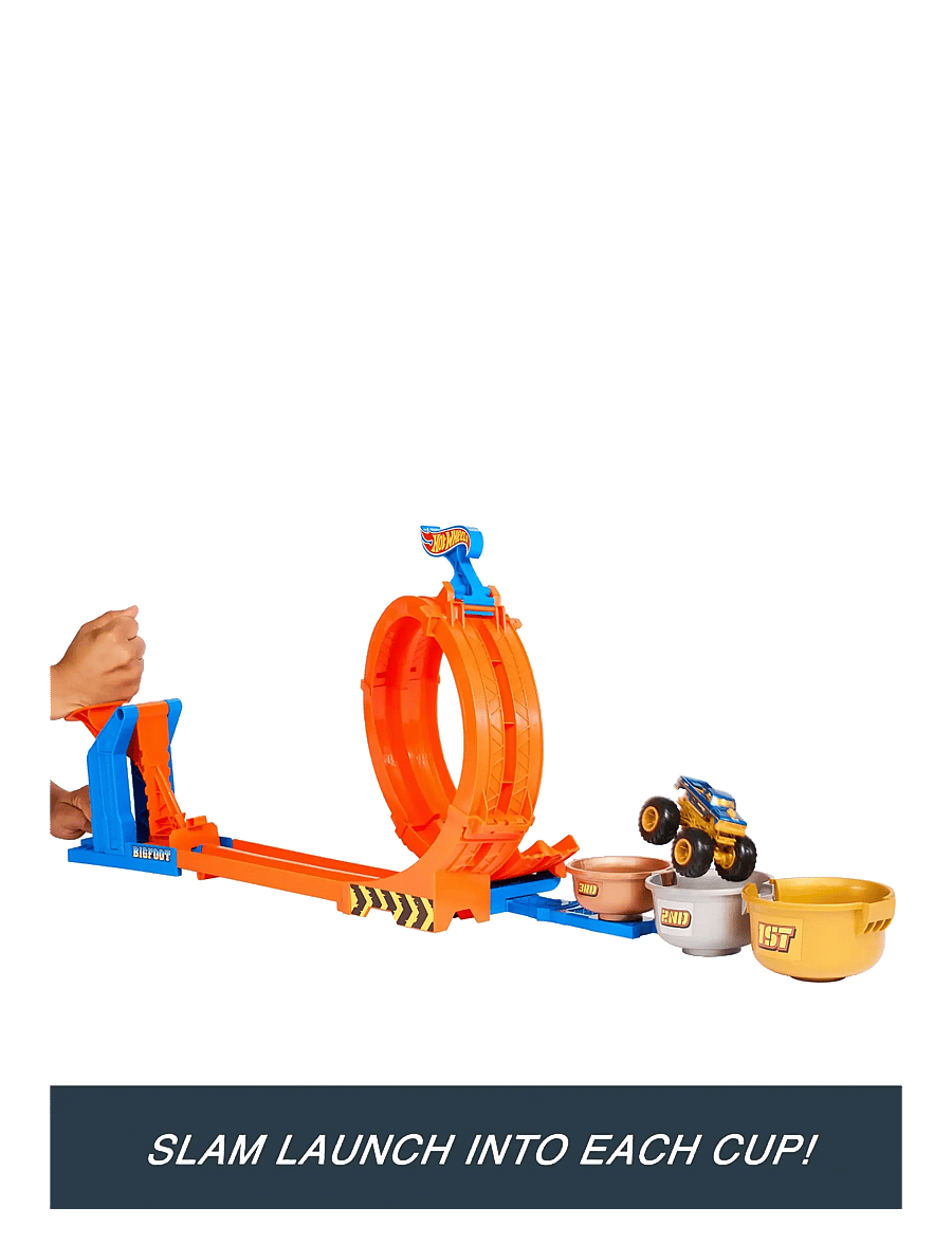Hot Wheels - Monster Trucks Loop-And-Flip Trophy Challenge Playset & Die-Cast Bigfoot Toy Truck - rennbahnen - multi color - 5