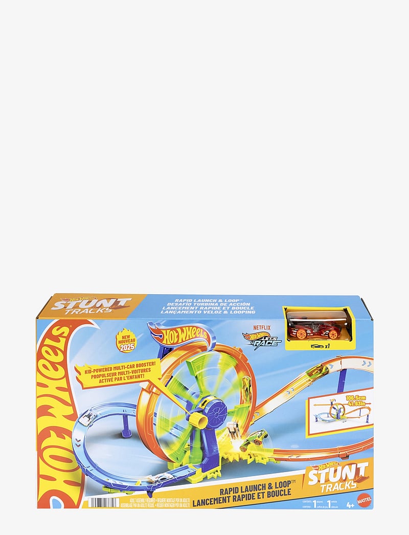 Hot Wheels - Action Rapid Launch & Loop Playset with 1:64 Scale Die-Cast Toy Car, Crash & Track Set - rennbahnen - multi color - 1