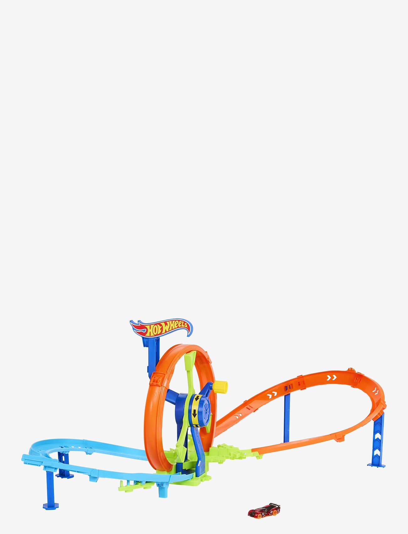 Hot Wheels - Rapid Launch & Loop Playset with 1:64 Scale Die-Cast Toy Car, Crash & Track Set - racerbaner - multi color - 2