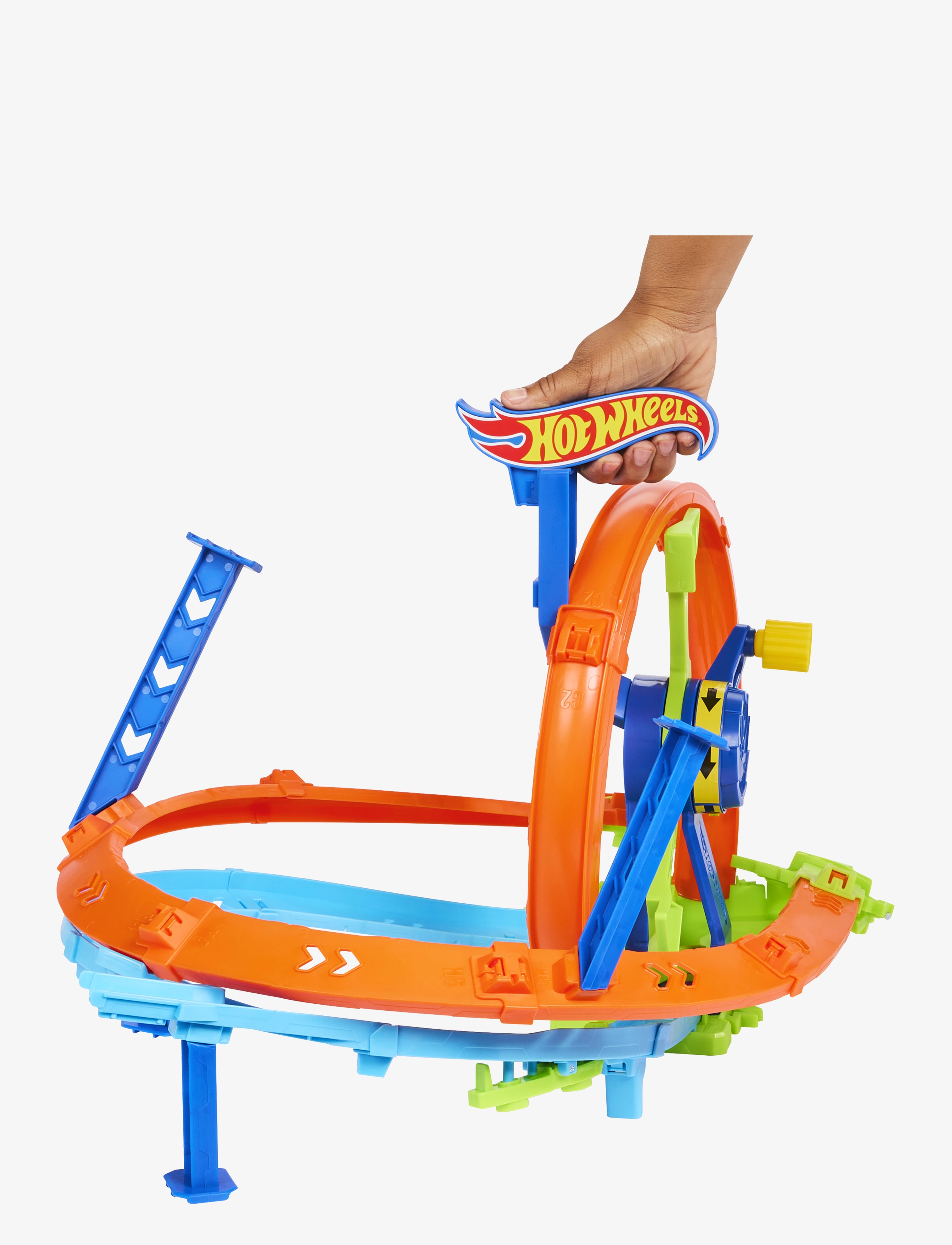 Hot Wheels - Action Rapid Launch & Loop Playset with 1:64 Scale Die-Cast Toy Car, Crash & Track Set - bilbanor - multi color - 4