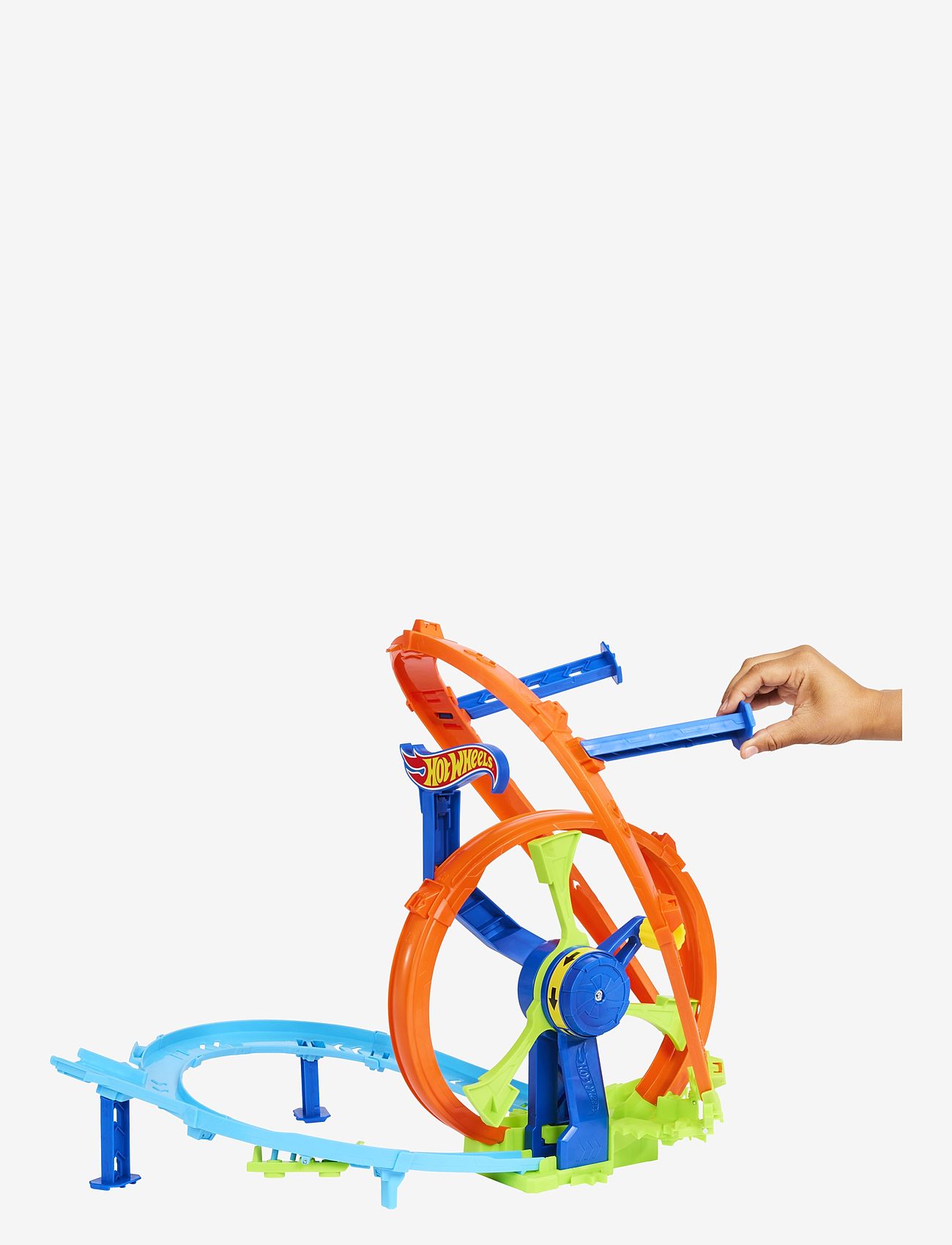 Hot Wheels - Rapid Launch & Loop Playset with 1:64 Scale Die-Cast Toy Car, Crash & Track Set - racerbaner - multi color - 5