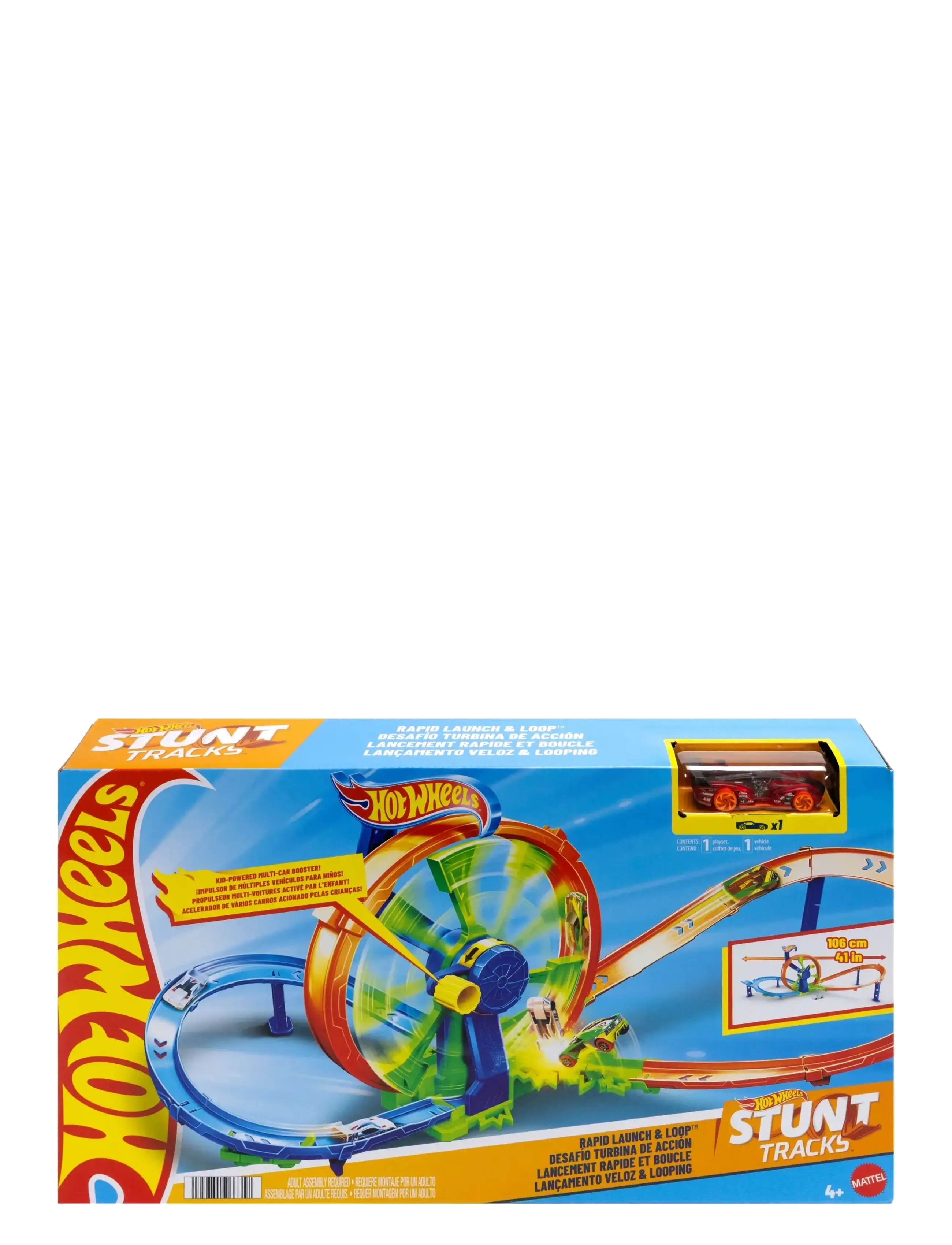 Hot Wheels - Action Rapid Launch & Loop Playset with 1:64 Scale Die-Cast Toy Car, Crash & Track Set - race tracks - multi color - 5