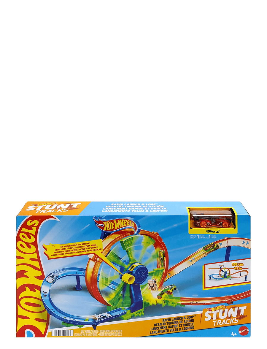 Hot Wheels - Action Rapid Launch & Loop Playset with 1:64 Scale Die-Cast Toy Car, Crash & Track Set - race tracks - multi color - 5