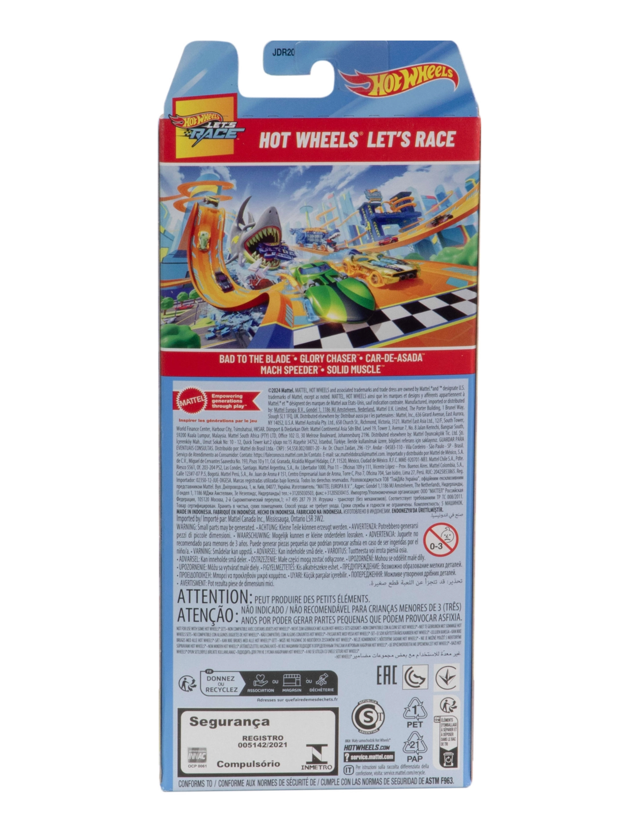 Hot Wheels - Let’s Race 5-Pack, Set of 5 1:64 Scale Die-Cast Toy Race Cars from the Netflix Series - laveste priser - multi color - 1