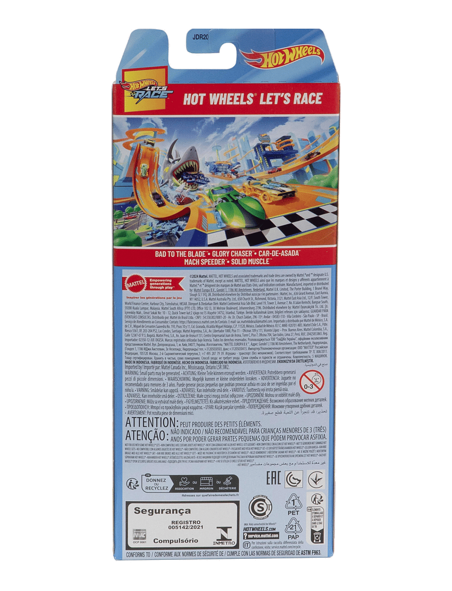 Hot Wheels - Let’s Race 5-Pack, Set of 5 1:64 Scale Die-Cast Toy Race Cars from the Netflix Series - spielzeugautos - multi color - 1