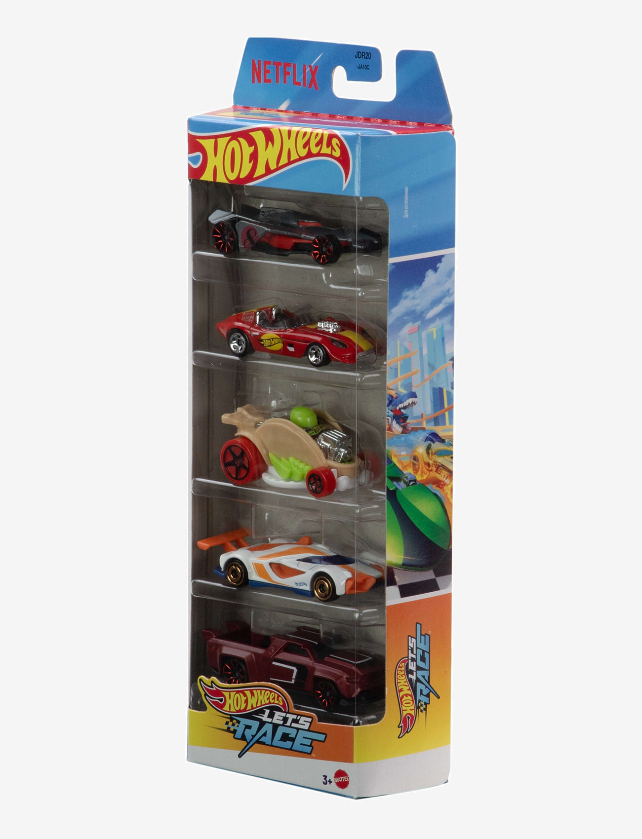 Hot Wheels - Let’s Race 5-Pack, Set of 5 1:64 Scale Die-Cast Toy Race Cars from the Netflix Series - leksaksbilar - multi color - 2