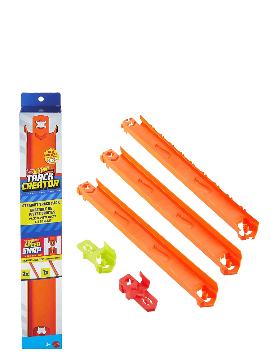 Hot Wheels - Track Builder Track Creator Straight Track Pack, 3 Feet of Speed Snap Track & 2 Adapters - rennbahnen - multi color - 0