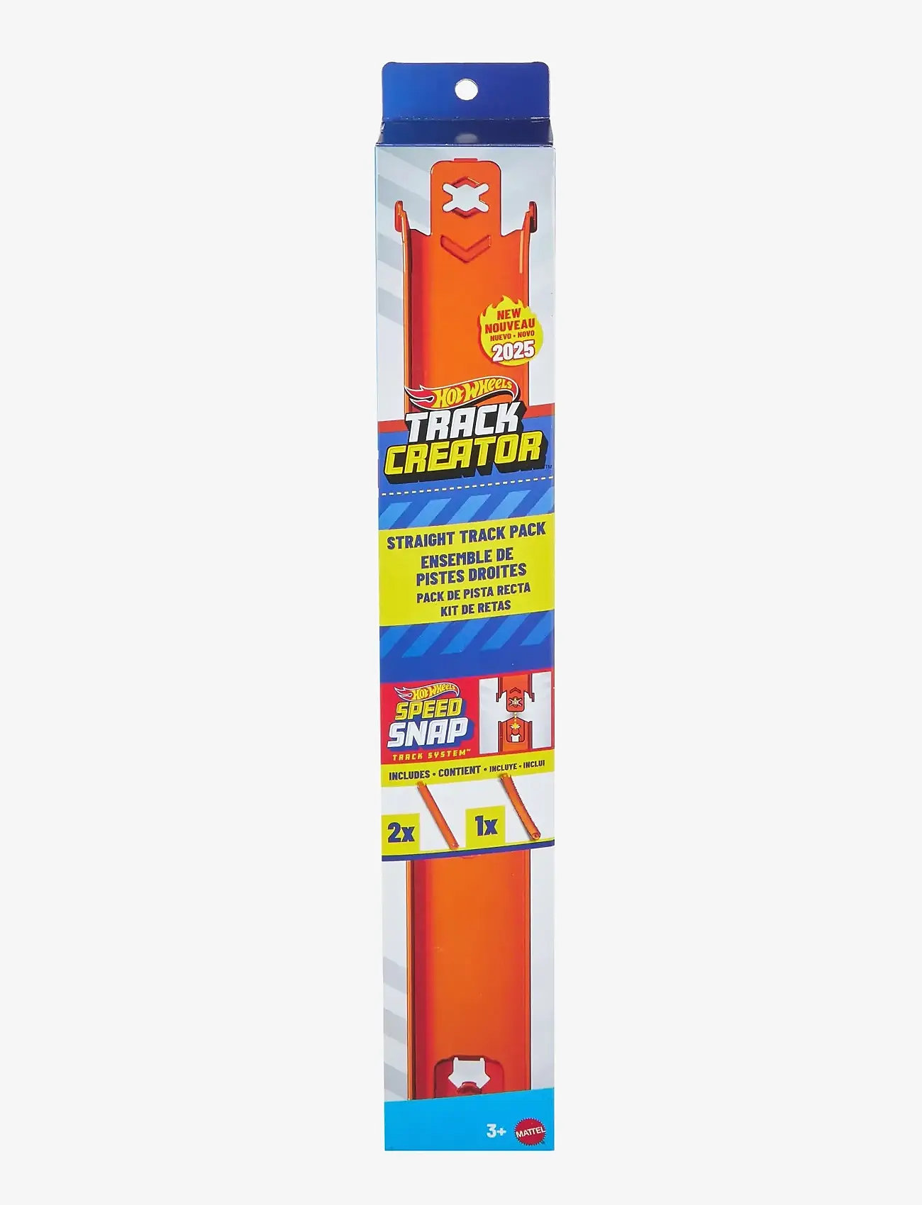 Hot Wheels - Track Builder Track Creator Straight Track Pack, 3 Feet of Speed Snap Track & 2 Adapters - lenktynių trasos - multi color - 5