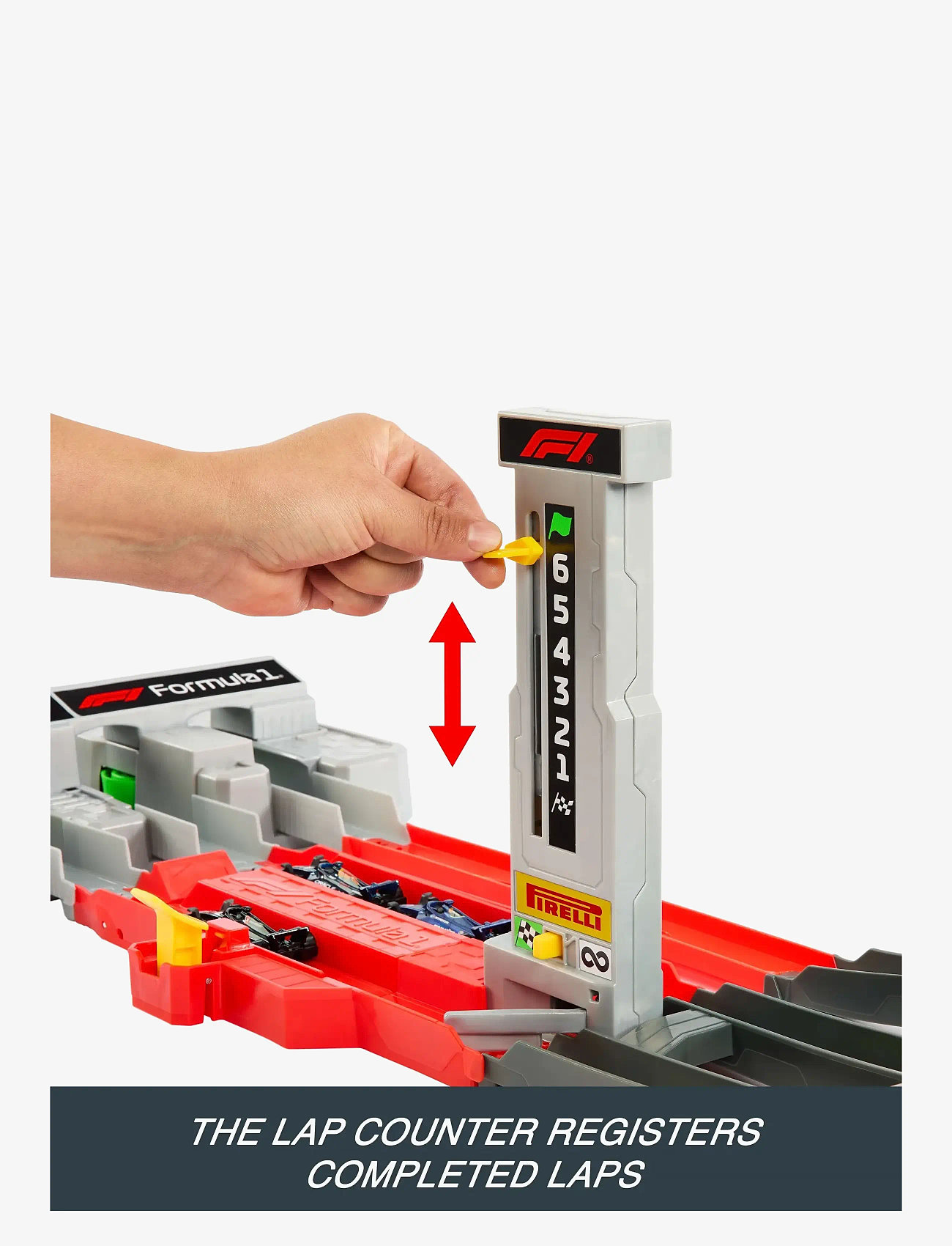 Hot Wheels - Race Formula 1 Grand Prix Circuit Track Set with 3 1:64 Scale Die-Cast Toy Cars - racerbaner - multi color - 4