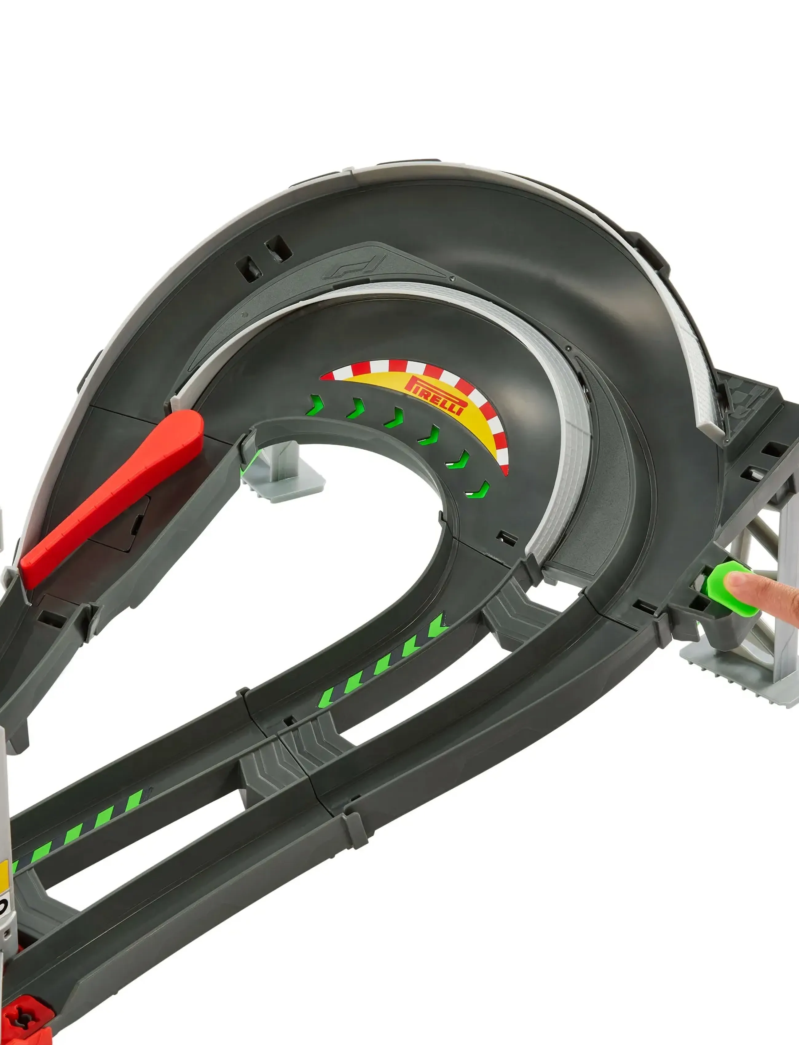 Hot Wheels - Race Formula 1 Grand Prix Circuit Track Set with 3 1:64 Scale Die-Cast Toy Cars - race tracks - multi color - 5