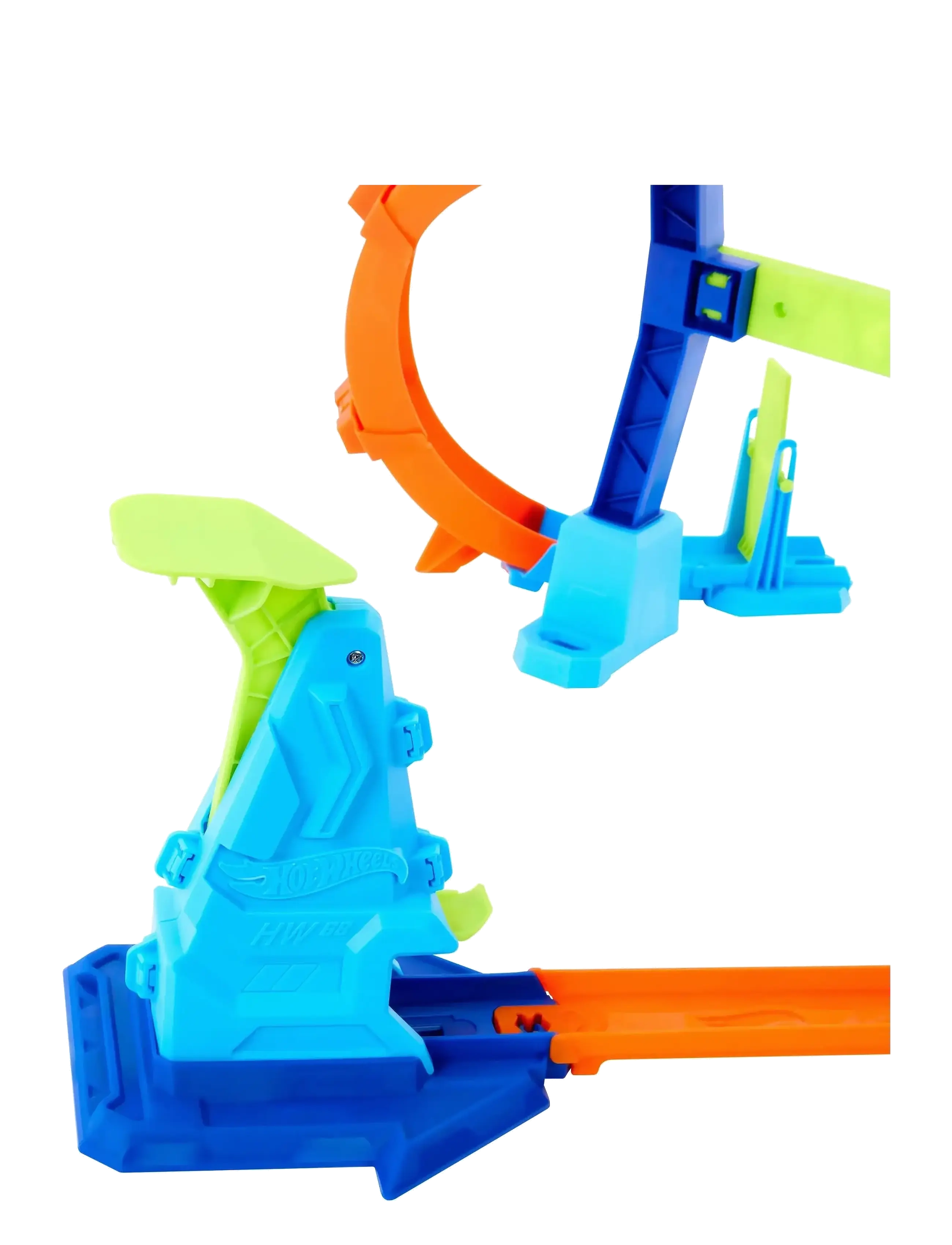 Hot Wheels - Stunt Tracks Corkscrew Jump Champion Track Set & 1:64 Scale Toy Car, Speed Snap Track - multi color - 2