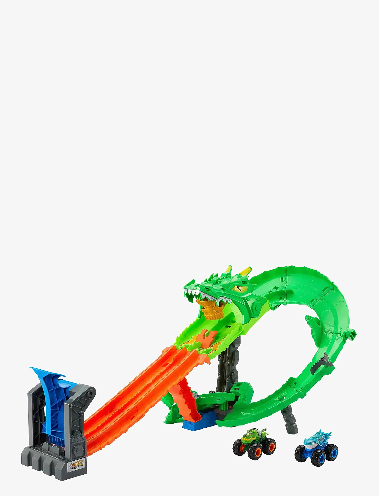 Hot Wheels - HWMT Sharks vs. Dinos Dragon Destruction - racerbaner - multi color - 0