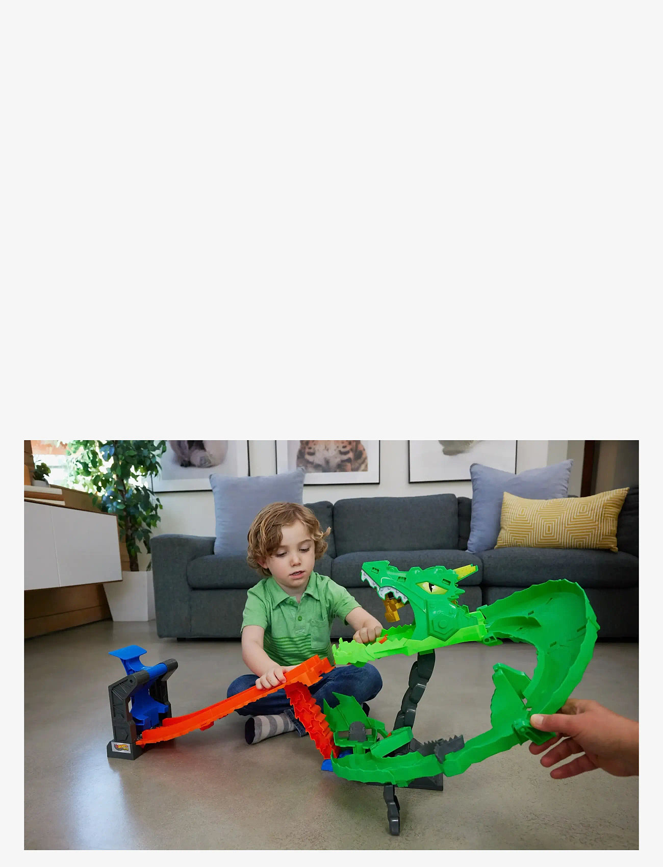 Hot Wheels - HWMT Sharks vs. Dinos Dragon Destruction - racerbaner - multi color - 1