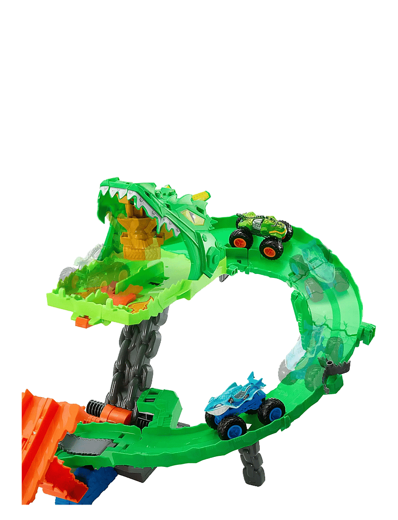 Hot Wheels - Monster Trucks Sharks vs. Dinos Dragon Destruction Playset & 2 Toy Trucks - rennbahnen - multi color - 2