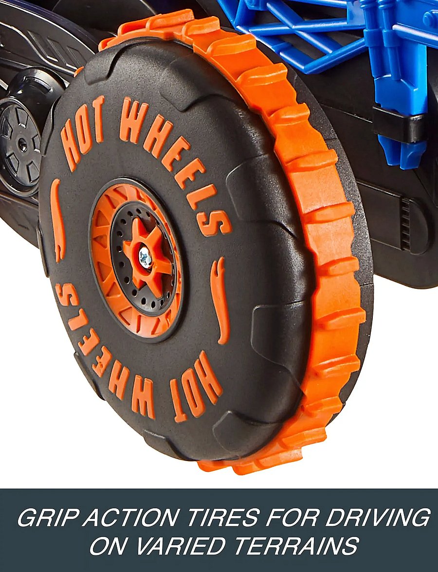 Hot Wheels - Monster Trucks Tiger Shark Climber RC Vehicle, Battery-Powered Remote-Control Toy Truck - leikfangabílar - multi color - 0