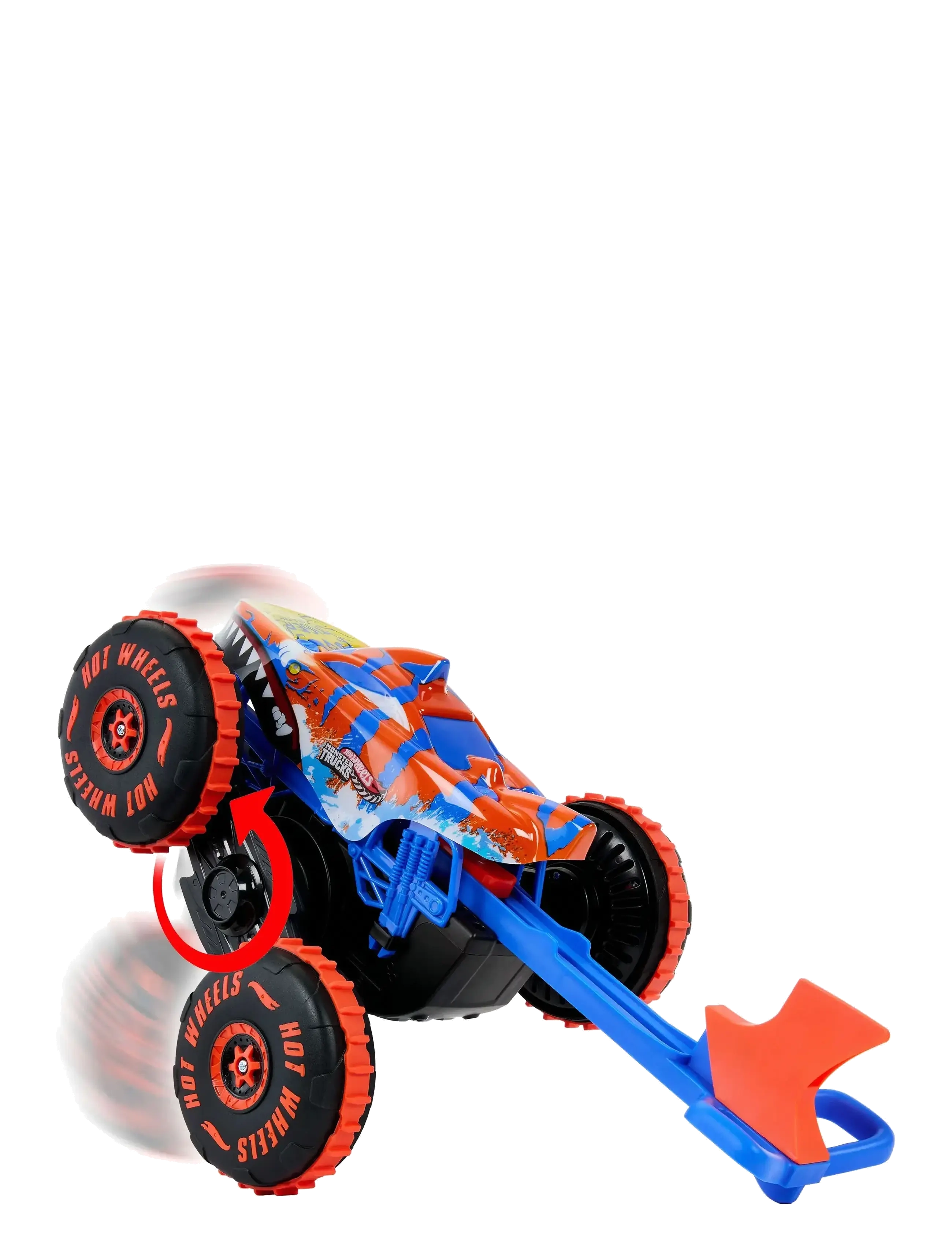 Hot Wheels - Monster Trucks Tiger Shark Climber RC Vehicle, Battery-Powered Remote-Control Toy Truck - leikfangabílar - multi color - 4