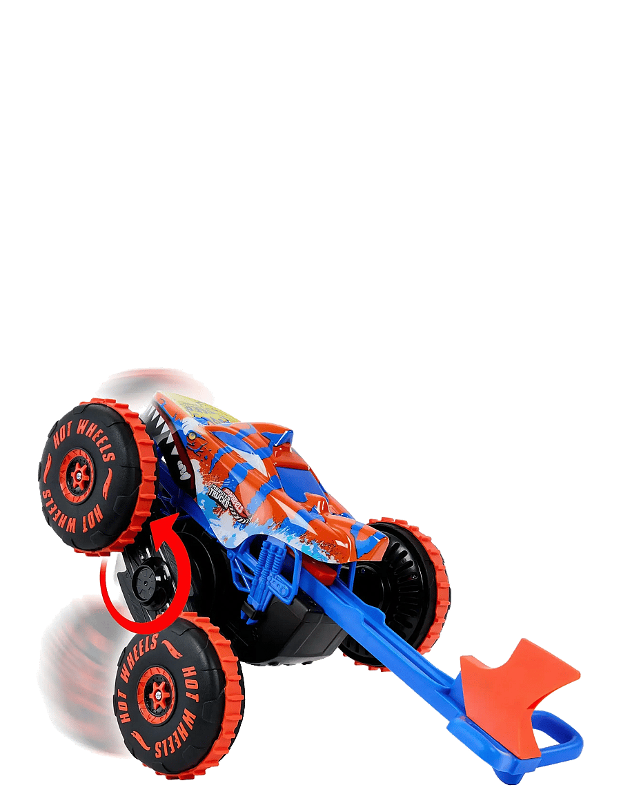 Hot Wheels - Monster Trucks Tiger Shark Climber RC Vehicle, Battery-Powered Remote-Control Toy Truck - leikfangabílar - multi color - 4