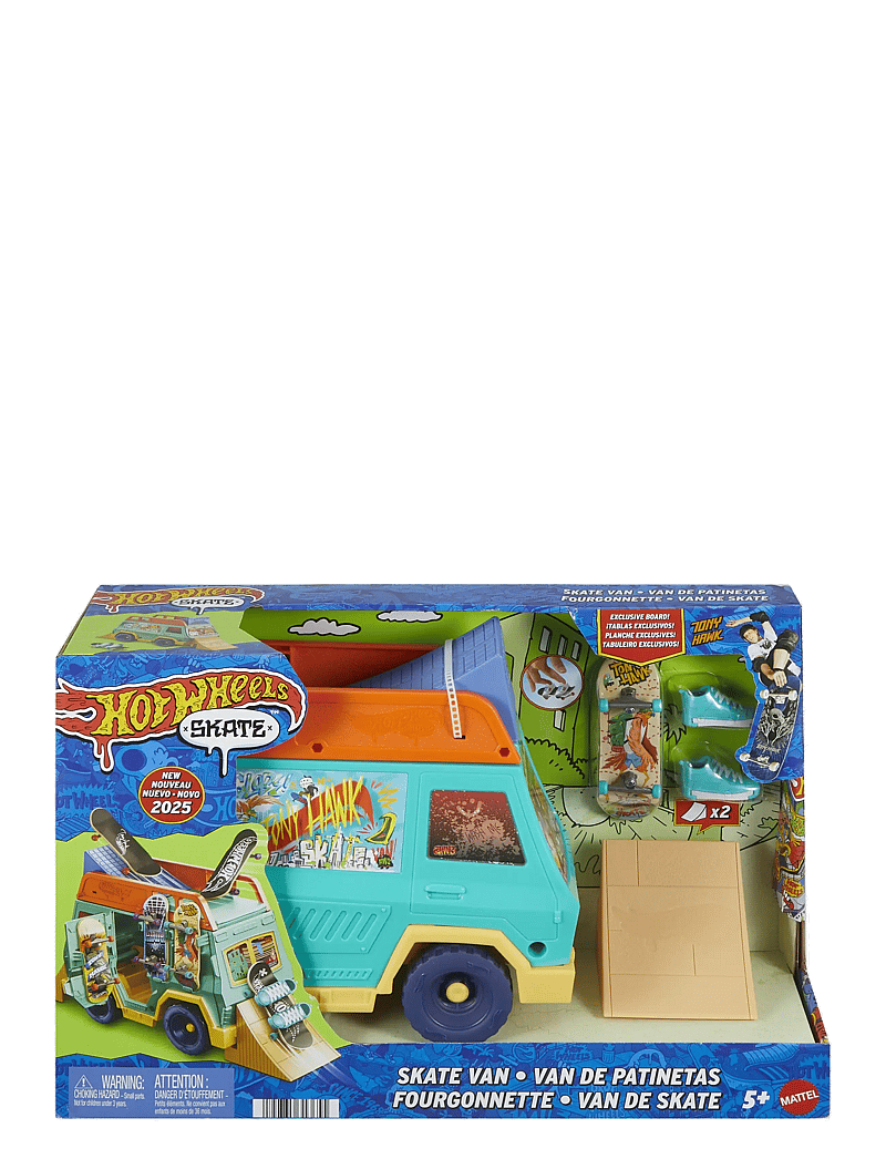 Hot Wheels - Skate Tony Hawk Skate Van Playset with Exclusive Fingerboard & Removable Skate Shoes - spielzeugautos - multi color - 0