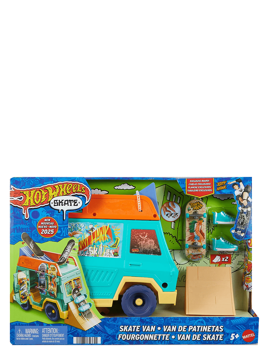 Hot Wheels - Skate Tony Hawk Skate Van Playset with Exclusive Fingerboard & Removable Skate Shoes - mänguautod - multi color - 0