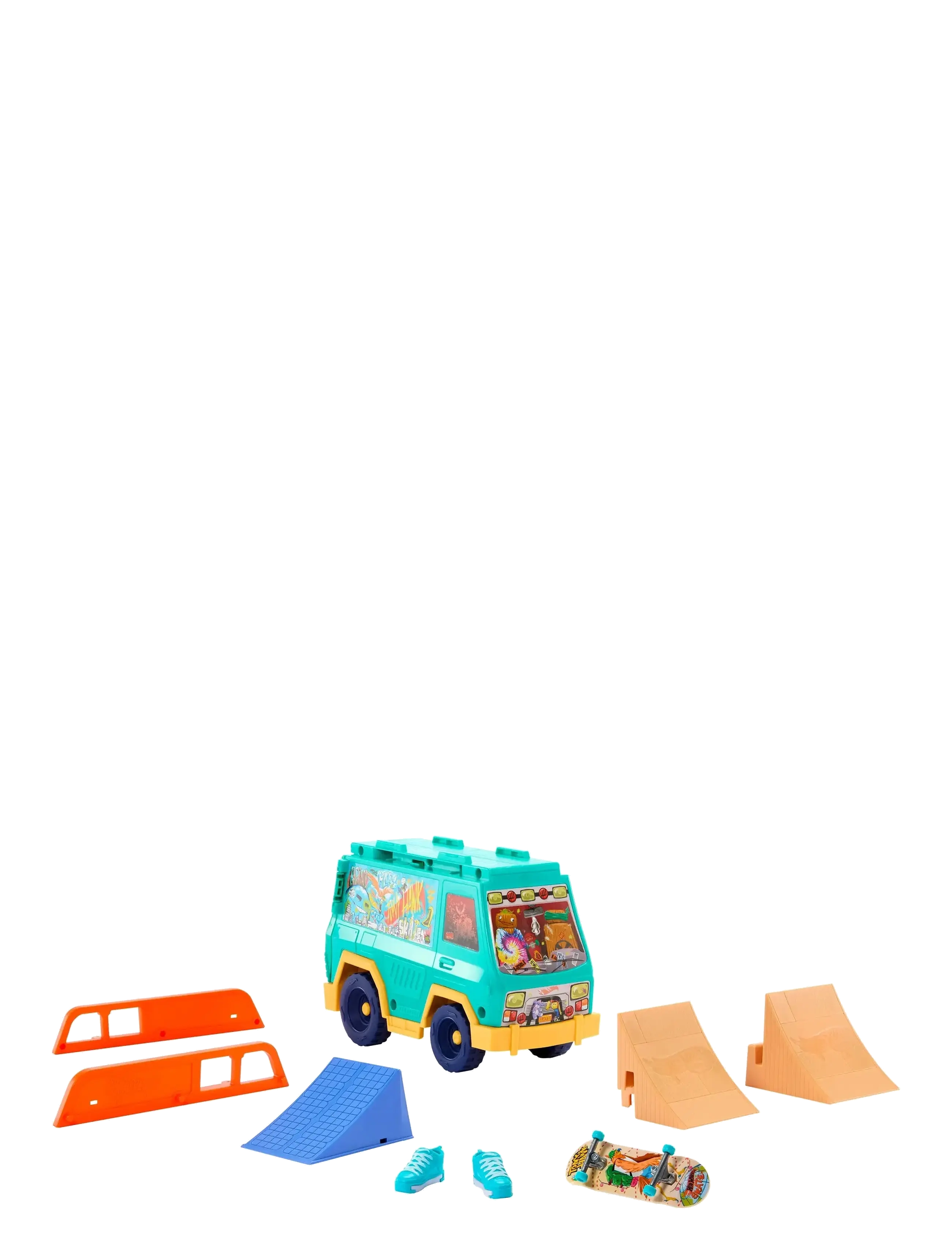 Hot Wheels - Skate Tony Hawk Skate Van Playset with Exclusive Fingerboard & Removable Skate Shoes - laveste priser - multi color - 3