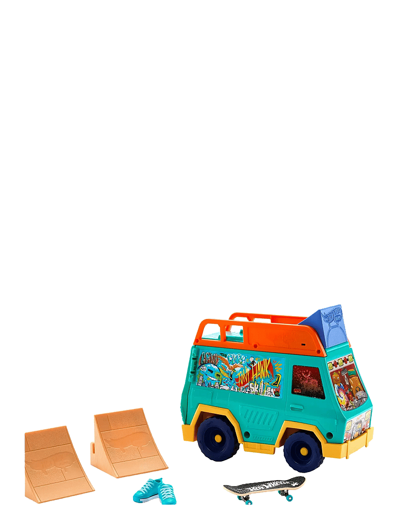 Hot Wheels - Skate Tony Hawk Skate Van Playset with Exclusive Fingerboard & Removable Skate Shoes - spielzeugautos - multi color - 5