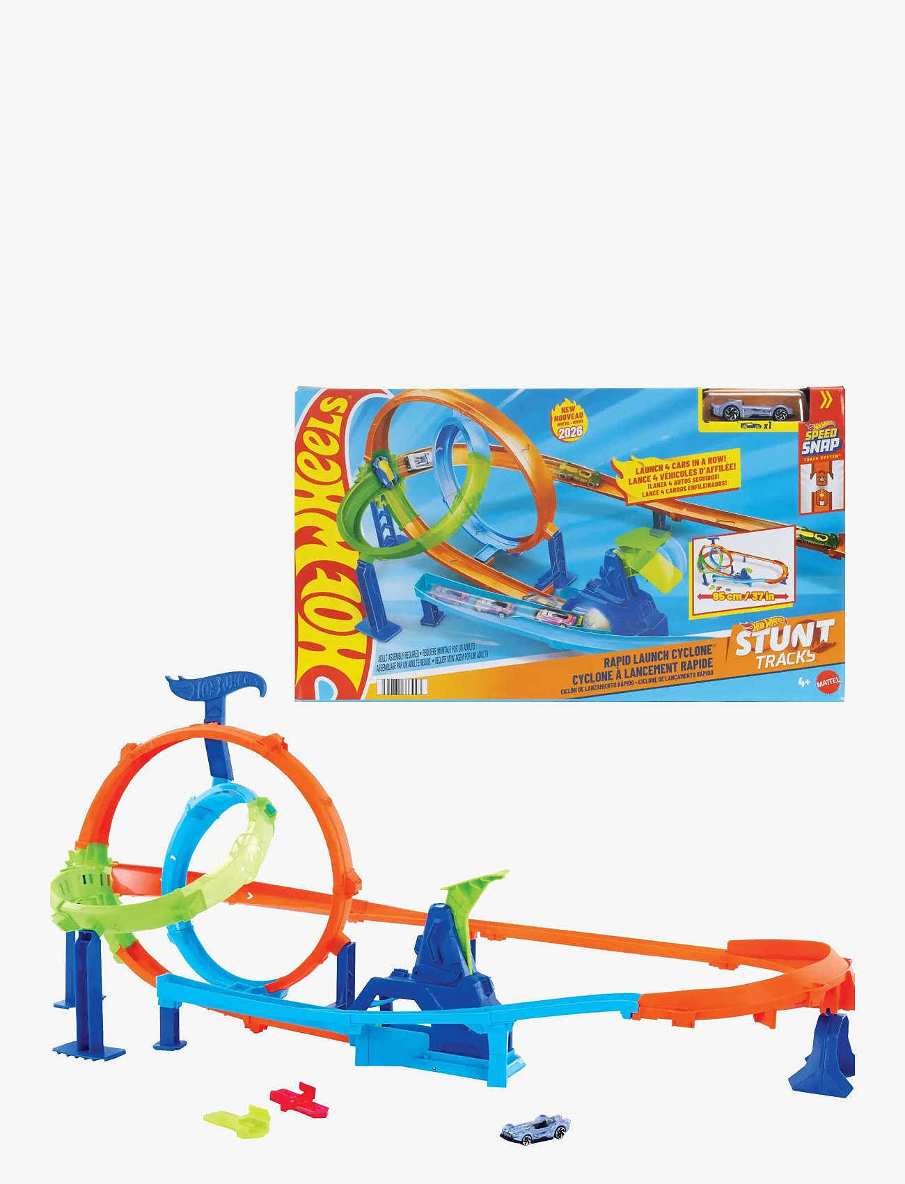 Hot Wheels - Stunt Tracks Rapid Launch Cyclone - racerbaner - multicolor - 1