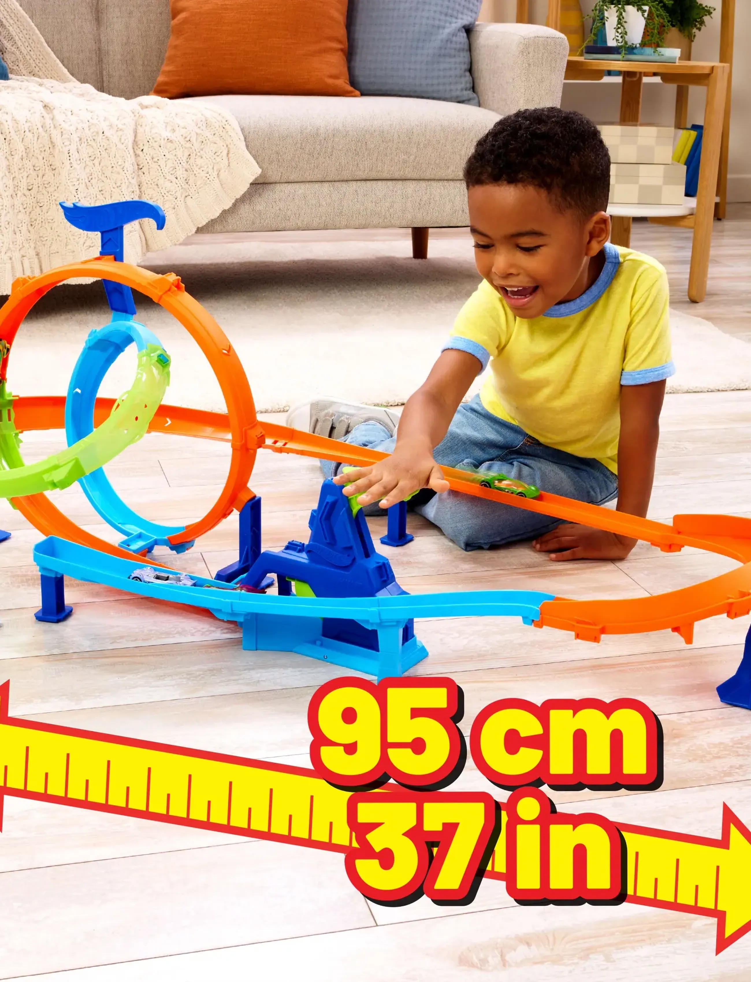 Hot Wheels Stunt Tracks Rapid Launch Cyclone, One Size, Toy Cars & Vehicles, Mehrfarbig/gemustert - Race Tracks, Kinder