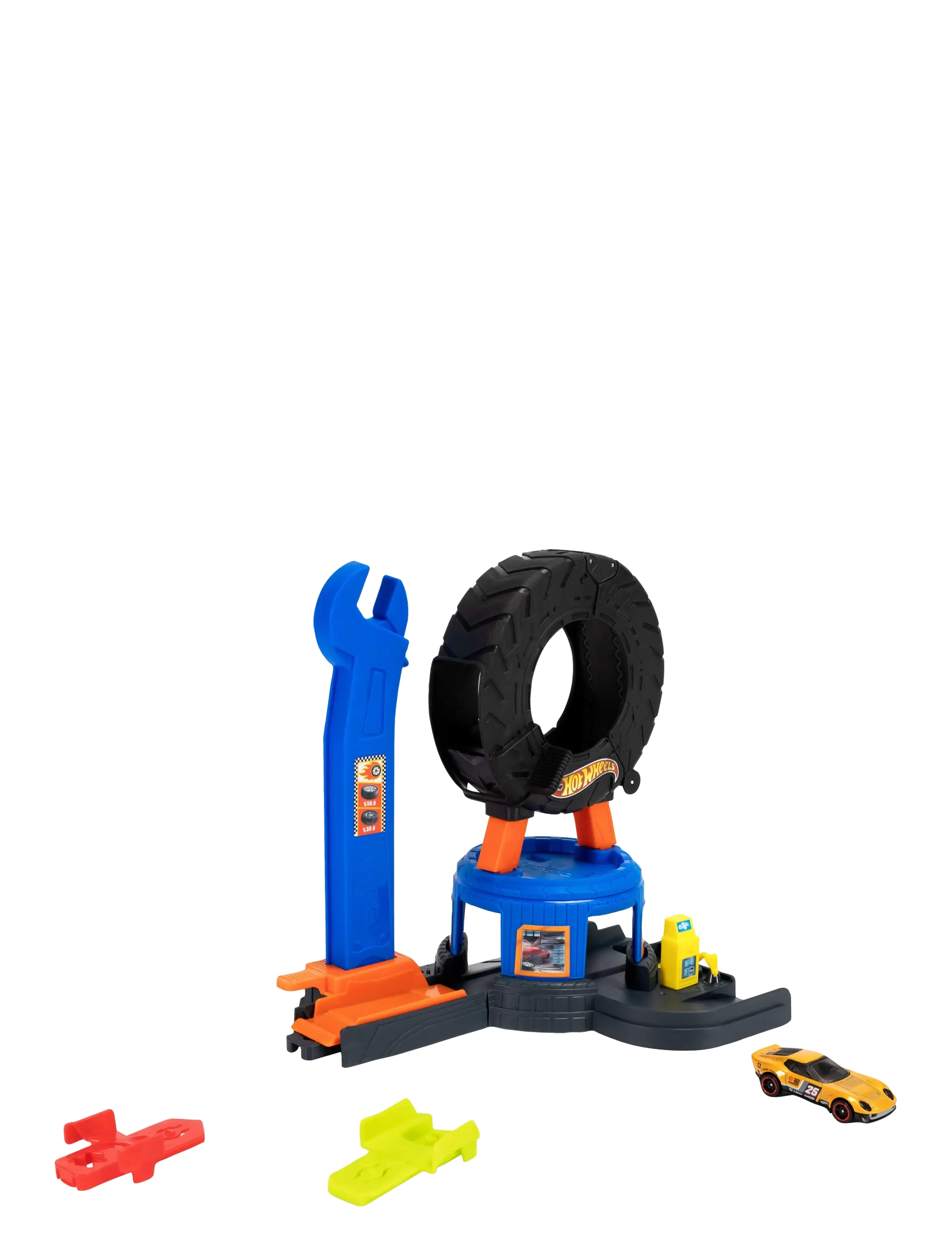 Hot Wheels - City Downtown Tire Shop Playset & 1:64 Scale Toy Car, Speed Snap Track Compatible - rennbahnen - multicolor - 1