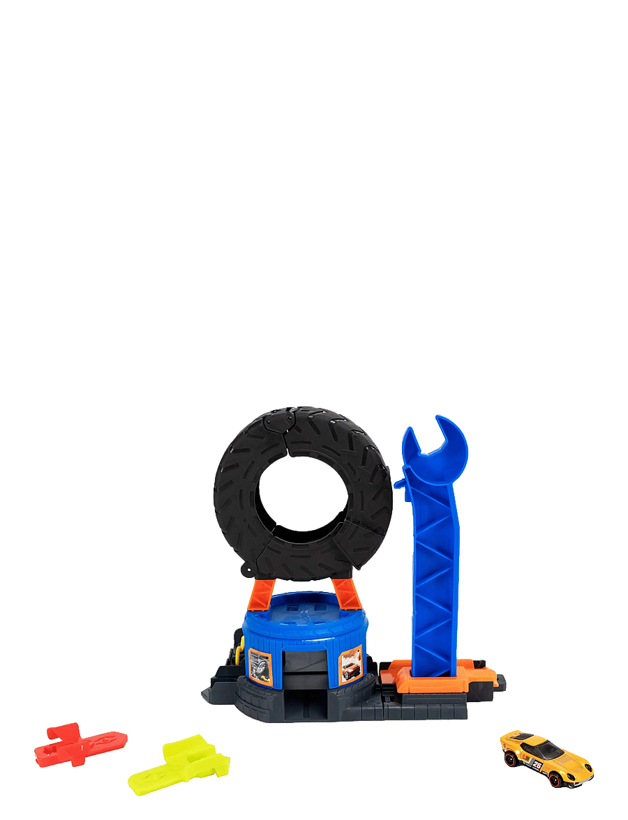 Hot Wheels - City Downtown Tire Shop Playset & 1:64 Scale Toy Car, Speed Snap Track Compatible - rennbahnen - multicolor - 2