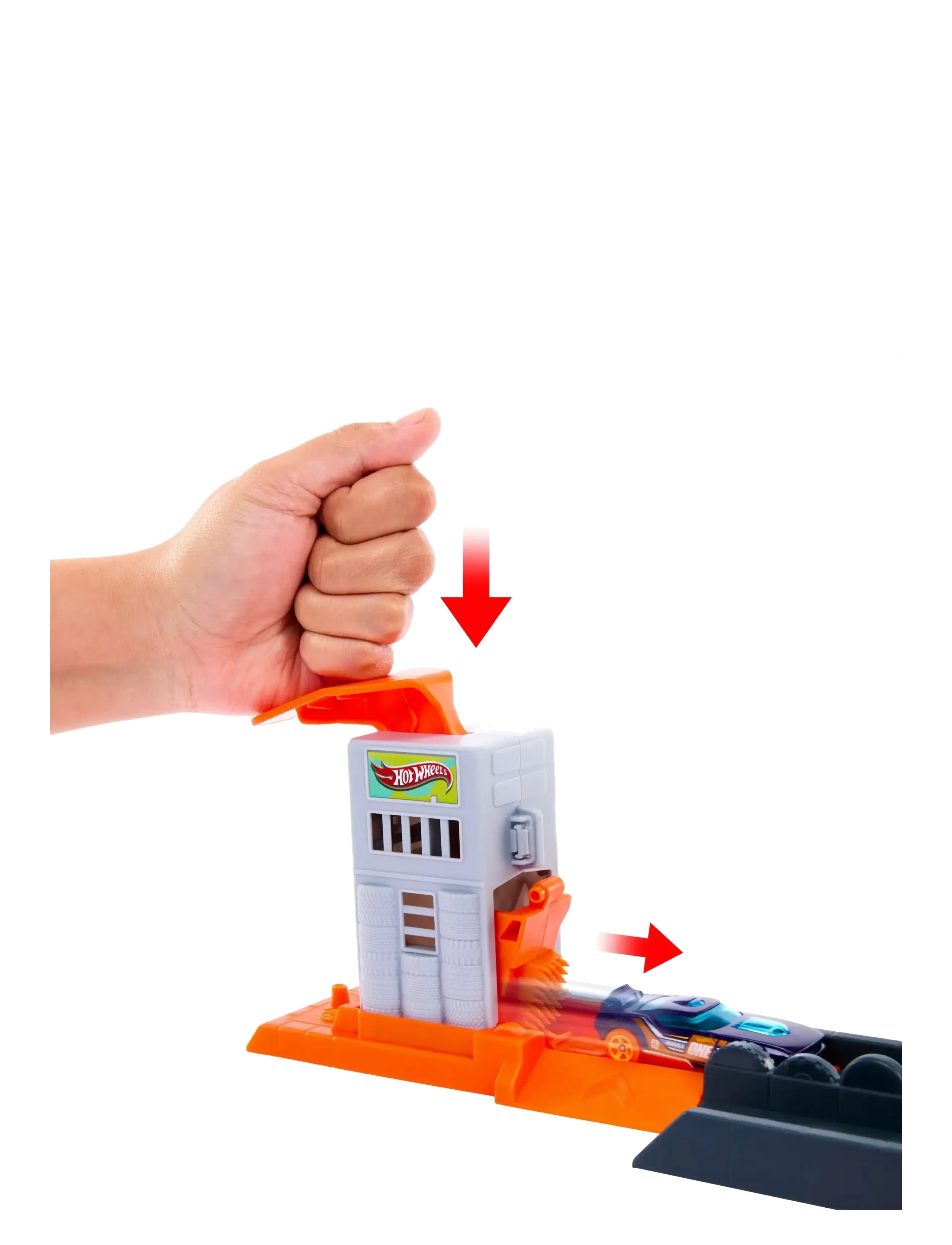 Hot Wheels - City Gorilla Slam Attack Playset & Toy Car, Multiple Ways to Play, Speed Snap Track - race tracks - multicolor - 1
