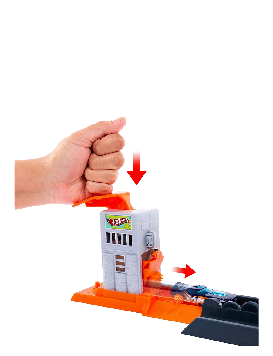 Hot Wheels - City Gorilla Slam Attack Playset & Toy Car, Multiple Ways to Play, Speed Snap Track - sacīkšu trases - multicolor - 1
