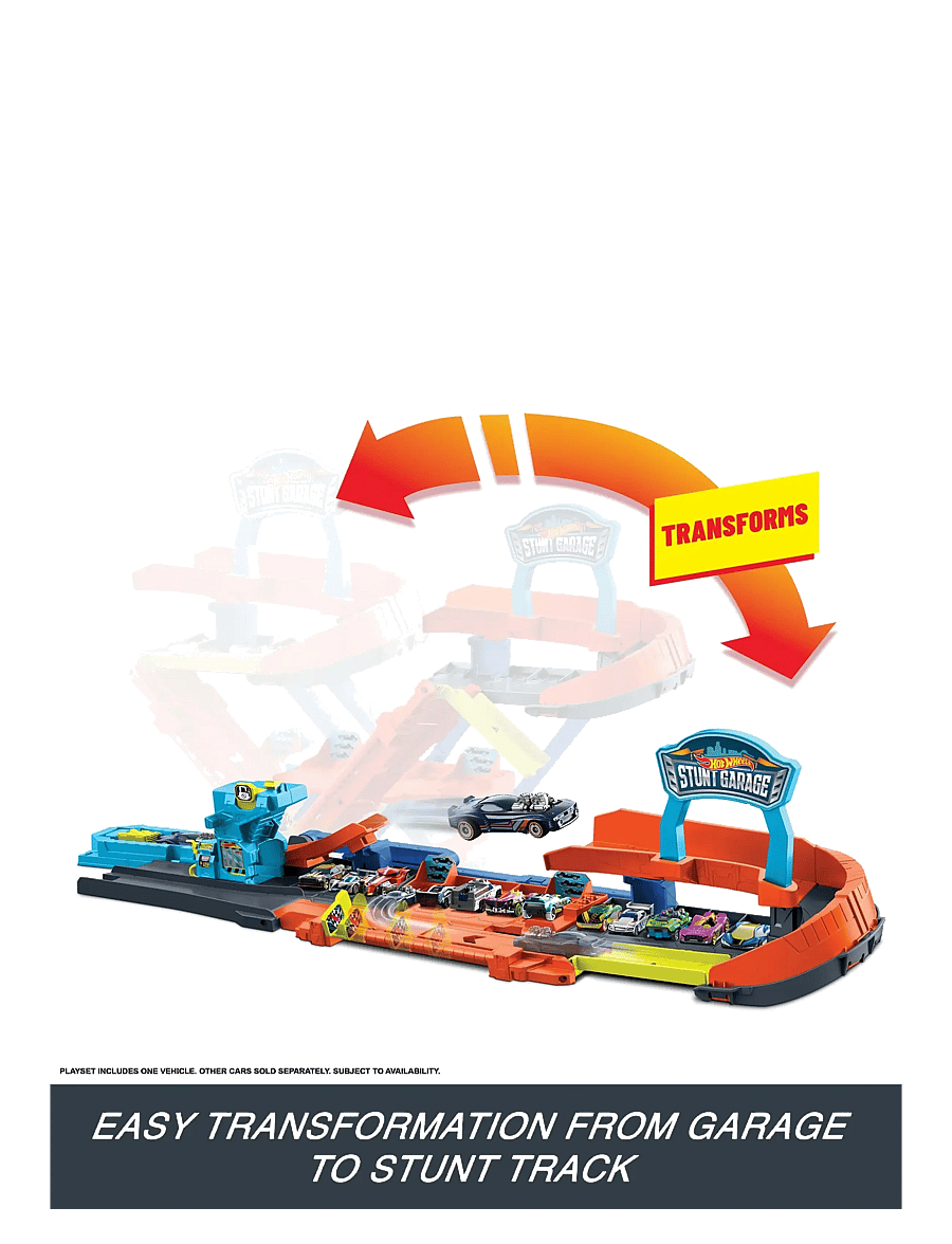 Hot Wheels - City Transforming Stunt Garage - legetøjsgarager - multicolor - 3