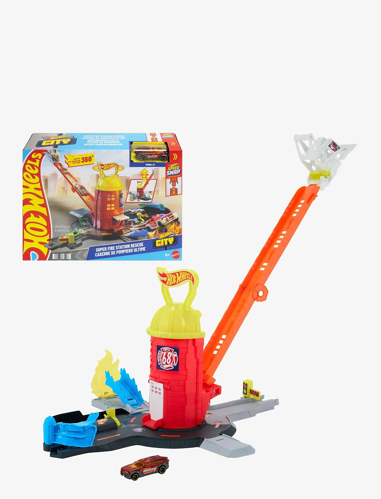 Hot Wheels - City Super Fire Station Rescue - play sets - multicolor - 0
