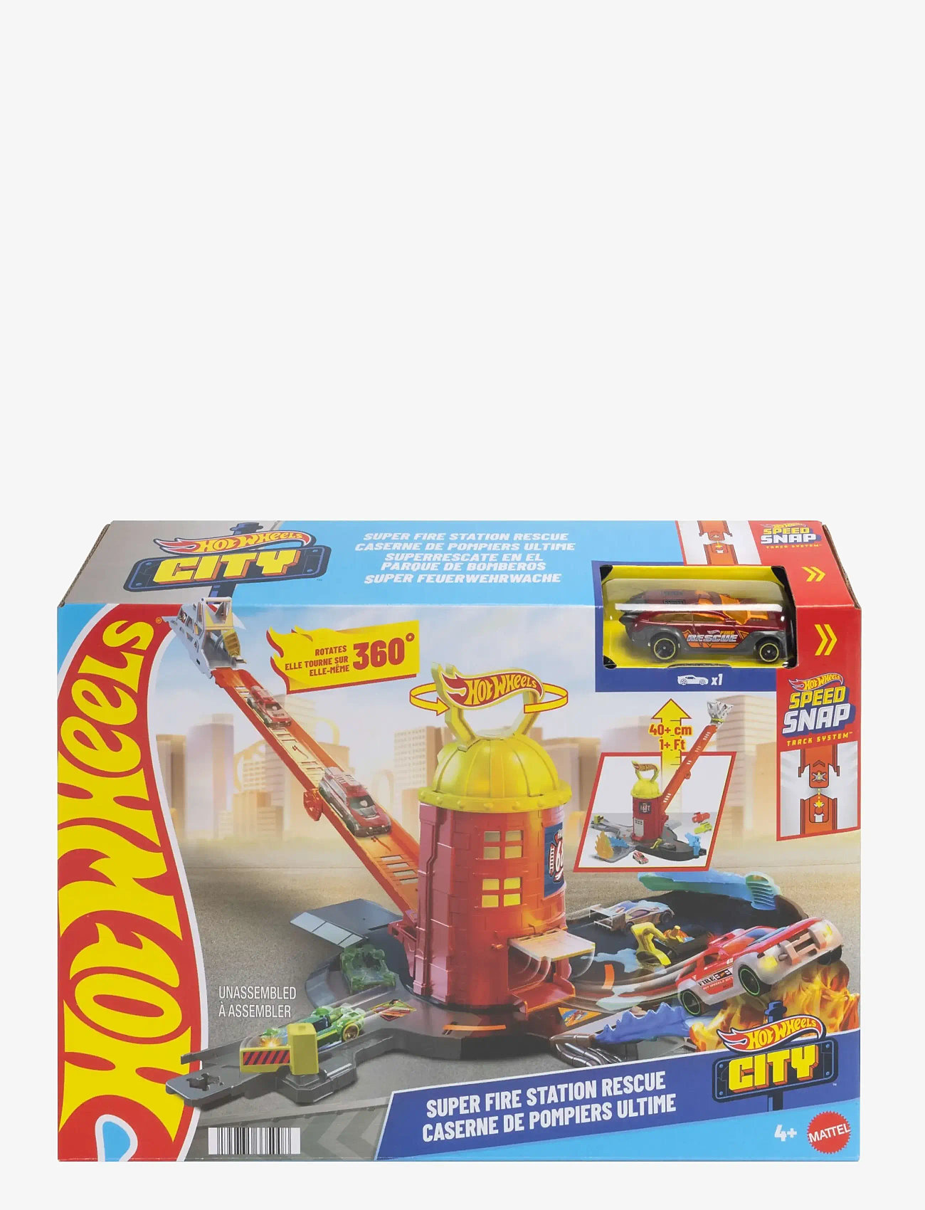 Hot Wheels - City Super Fire Station Rescue - play sets - multicolor - 4