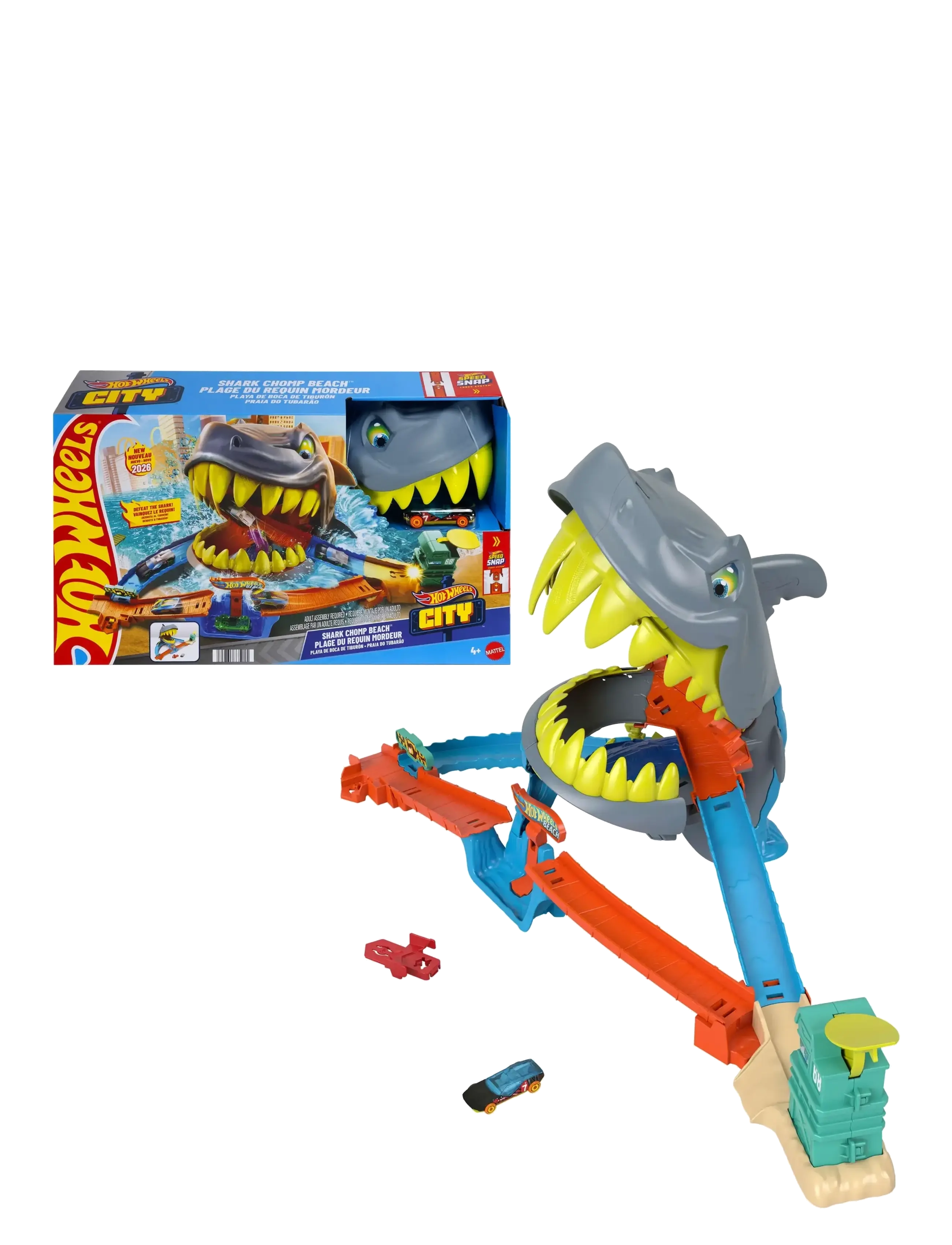 Hot Wheels City Shark Chomp Beach - 4 for 3 - MULTICOLOR / multi